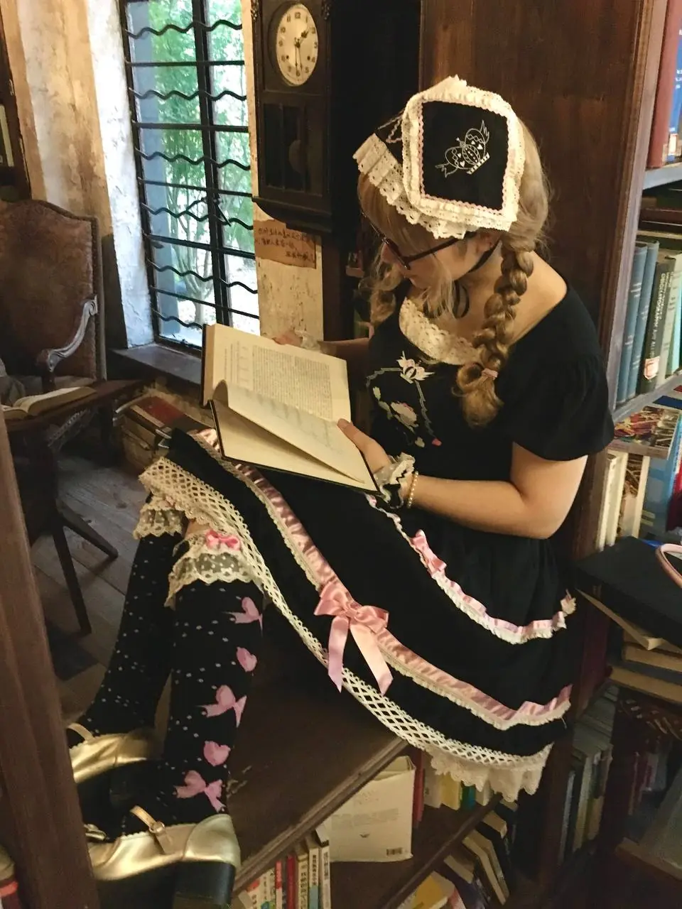 Poodle Poker — worn — with the headdress