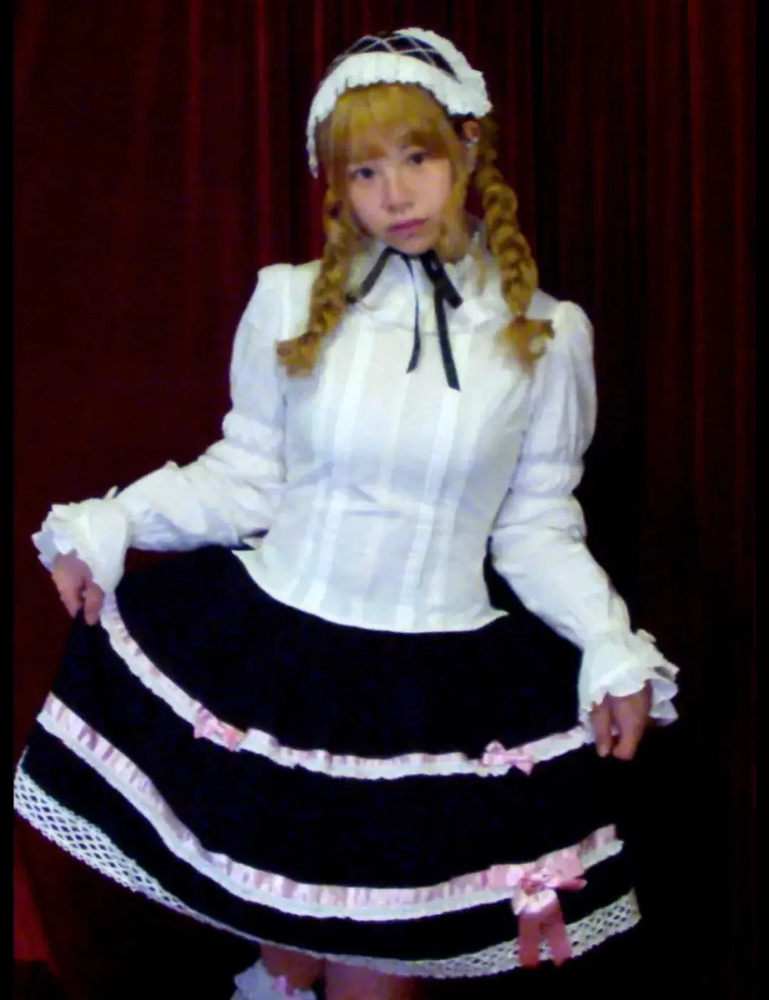 Poodle Poker, ribbon skirt, worn