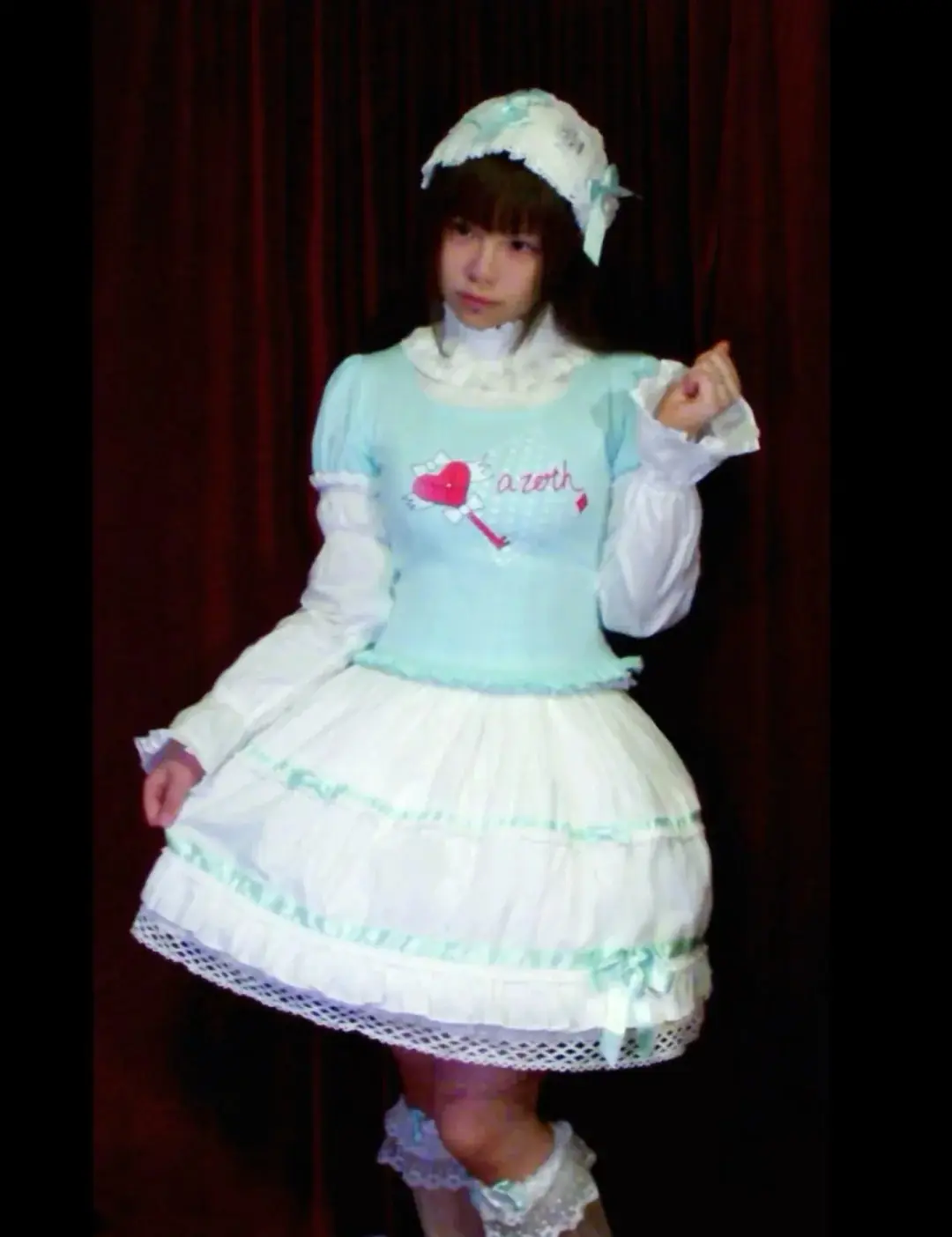 Poodle Poker, mint coordinate, worn